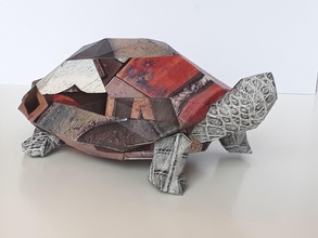 fame tartaruga - gdal art pepkura animale lowpoly carino la scultura papecraft dop sculture 3d print model - Mito3D