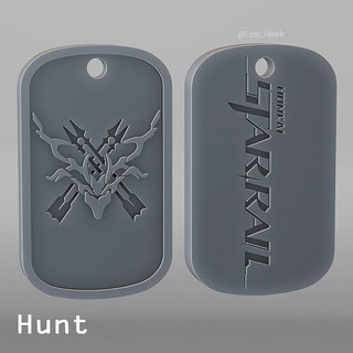 hunt dogtag honkai star rail cosplay game talisman accessories amulet medalion dogtad keychain games toys 3d print model - Mito3D