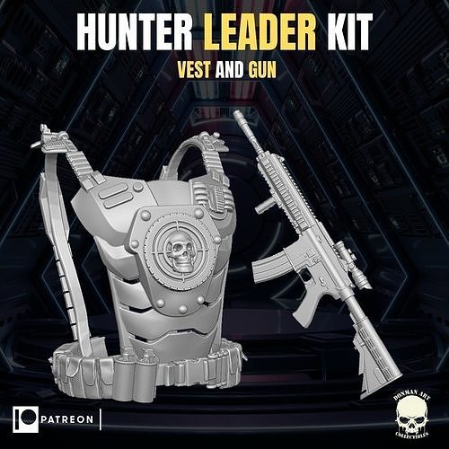 hunter leader kit action figures miilitary gi joe vest gear scifi space alien chaleco figura de accion accesorios games toys 3D print model - Mito3D