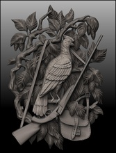 caza relieves cnc tallado artcam ornamento madera Arte panno decoración casa 3d print model - Mito3D