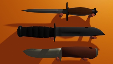 Caçando facas faca arma guerra aço afiado pobre Esportes jogos brinquedos acessórios 3d print model - Mito3D