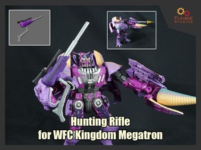 caçando rifle transformadores wfc reino megatron jogos brinquedos 3d print model - Mito3D