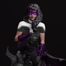 avcı dc çizgi roman yarasa kız heykel siyah kanarya kadın 3d sanat heykeller 3d print model - Mito3D