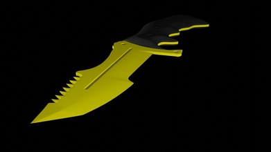 huntsman knife bıçak csgo avcı blender oyunlar oyuncaklar 3d print model - Mito3D