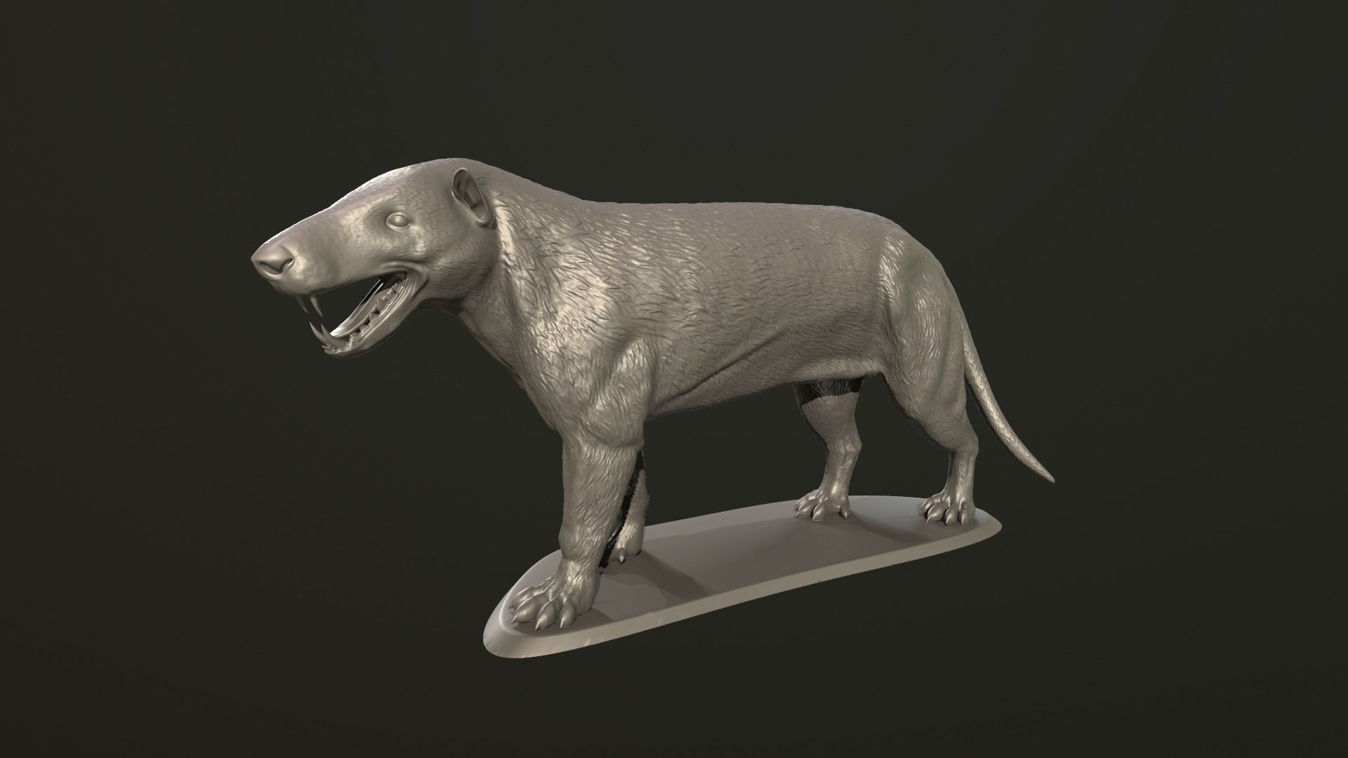 hyénodon horridus dinosaure paléoart disparu tyrannosaure rex créature iguane art sculptures 3D print model - Mito3D