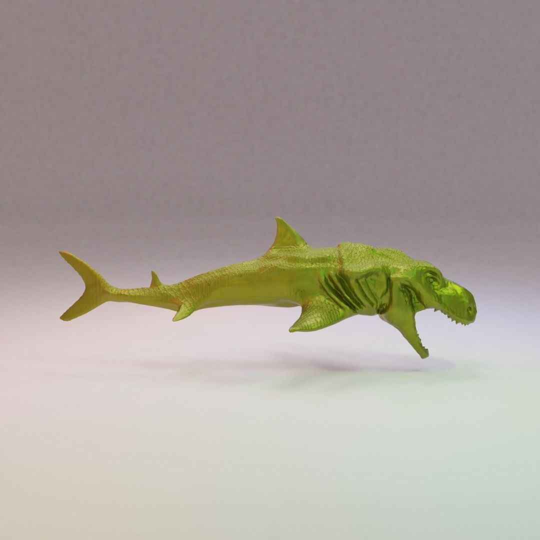 hybride dinosaure requin rex Jeux jouets 3D print model - Mito3D