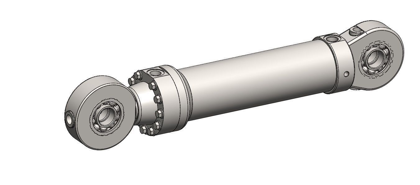 hydraulic cylinder engineering solidworks power science 3D print model - Mito3D