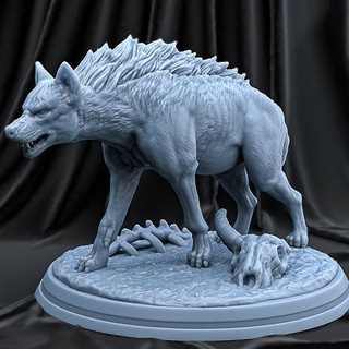 hyena wolf statue lion 3dprintmodel 3dmodel recycling upcycling buzz elden ring stranger things art game animal animals lions tiger pokemon sculptures 3d print model - Mito3D
