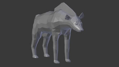 hyena spacecraft base mesh mammal africa savannah animal wild zoo beast creature nature wildlife monster games toys 3d print model - Mito3D