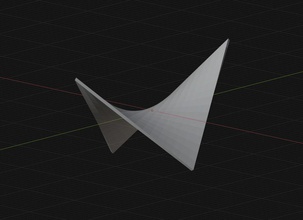 iperbolico paraboloide sella astratto minimax matematico decorazione arredamento scultura stampabile stampa simbolo futuristico matematica architettura alto tech costruzione simmetria arte 3d print model - Mito3D