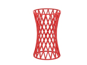 iperboloide arte matematica fiore design arredamento architettura interni tavolo cilindro Casa articolo stile plastica resina camera matematico 3d print model - Mito3D
