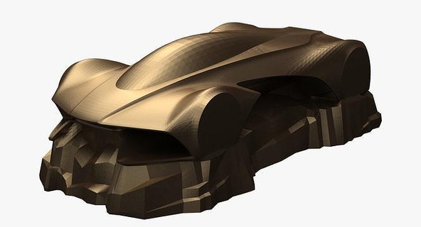 hiper araba heykel Sanat kavramsal müze ödül galeri madalya kazanan heykeller 3d print model - Mito3D