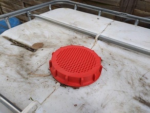 ibc tank lid grid diameter 163mm cap house outdoor 3d print model - Mito3D