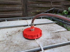 ibc tank lid grid g1 thread diameter 163mm cap hose outdoor house 3d print model - Mito3D