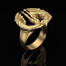 ícaro anillo joyería joya oro plata libra esterlina moda imprimible alas volar vuelo ángel anillos 3d print model - Mito3D