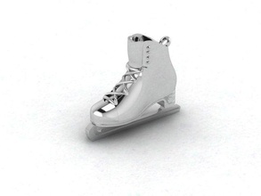 ice skating zapatos 3d plata oro imprimible collar blanco hielo mujer joyería joya collares 3d print model - Mito3D
