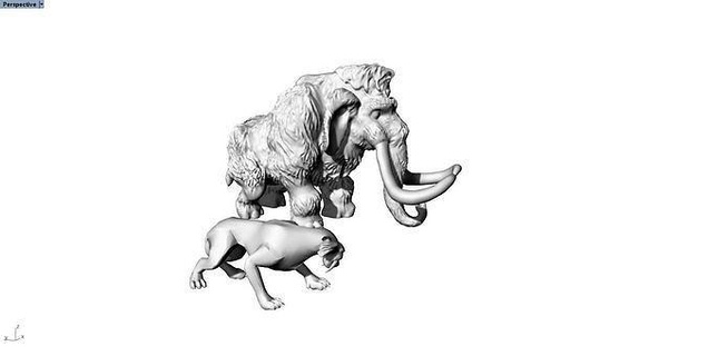 ghiaccio età manny mammut saber toothed tigre diego animale personaggi gioco stampabile scultura decorativo goblin mago maglia elettronico sciabola dentato arte illustrazione statua Giochi giocattoli 3d print model - Mito3D