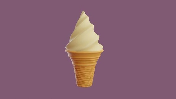 buz krem Gıda tatlı vanilya dondurma soğuk koni Şeker İçmek kremsi çikolata model ev mutfak yemek 3d print model - Mito3D