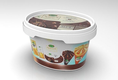 gelo creme recipientes 500ml sorvete plástico sobremesa doce embalagem casa cozinha jantar 3d print model - Mito3D