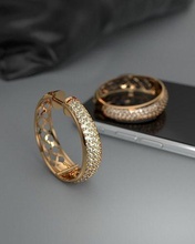 hielo oído anillos diamante anillo imprimible joyería joya pendientes 3d print model - Mito3D