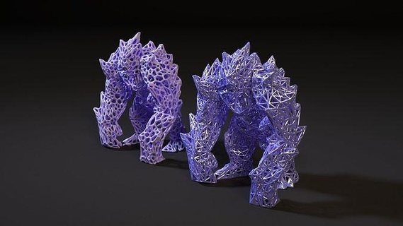 hielo elemental voronoi dnd fantasía miniatura mesa lava magma criatura volcán ficticio humanoide hada Arte esculturas 3d print model - Mito3D
