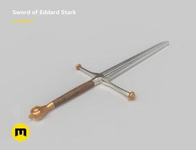 ice ned stark sword games-toys steel handle equipment got valyrian games toys game accessories 3d print model - Mito3D