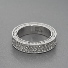 ghiacciato fuori ring anello gioiello gioielli diamante stampabile matrimonio moda d'oro hip-hop alla stile anelli 3d print model - Mito3D