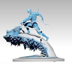 homem gelo estátua anime 3d impressão figura stl nerd personagens itachi ferro batman super homen maravilha dc heroi vingadores jogos brinquedos 3d print model - Mito3D