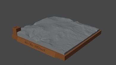 ich obo mountain landscape volcano terrain environment nature photogrammetry elevation dem science 3d print model - Mito3D