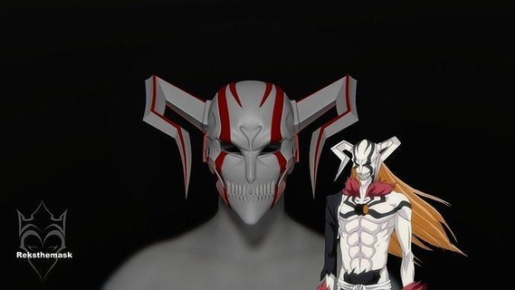ichigo hollow mask fantasy challenge character monster helmet bleach bankai games toys 3d print model - Mito3D