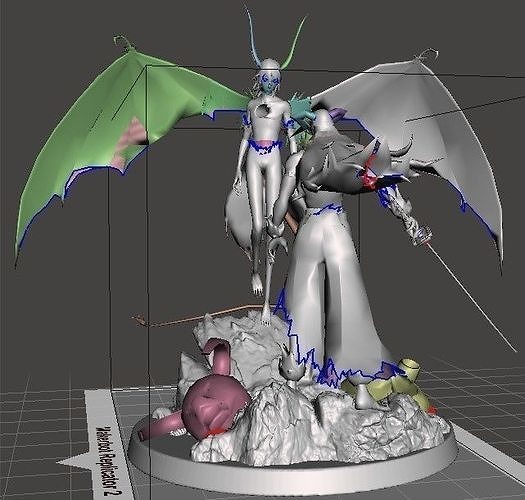 ichigo Kurosaki ulquiorra cifer luta final anime juego blanqueador manga juegos juguetes 3D print model - Mito3D