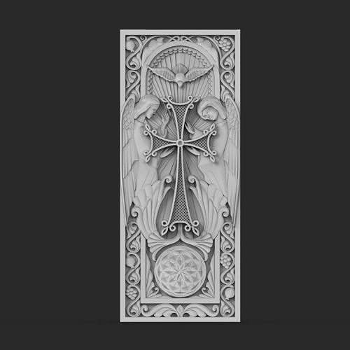 icône 1 richement sculpté bois panneau religion ancien symbole décoration monument religiou objet statue conception art sculptures 3D print model - Mito3D