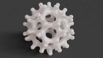 ikosahedral virüs icosahedron platonik kapsid viroloji matematik geometri öz şekil mathart matematiksel virüsler 3dprint mikrobiyoloji mograph geometrik kıpır sanat mikroskobik anatomi 3d print model - Mito3D