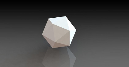 icosaedro triángulo diseño arte estilo deco matemático geométrico forma pro billar sintió 3d print model - Mito3D