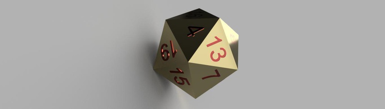 ikosaeder gold würfel organisch formen dreiecke 20sided abspielen medien 20 polygon organische multishape titan spiele spielzeuge 3d print model - Mito3D