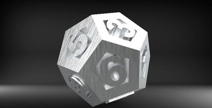 icosaedro dado 3d stampa modello forma isolato piazza moderno giochi giocattoli 3d print model - Mito3D