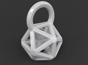icosaedro telaio ciondolo gioielli la geometria cuboctahedron platonico solido poliedro pentagonale squarepyramid triangolo collana keychain icosahedra icosahedrons i solidi 20 facce di fronte uniforme poliedri ciondoli 3d print model - Mito3D