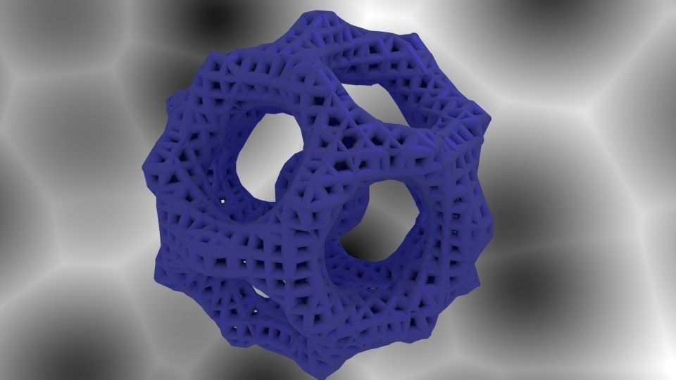 icosaedro matemática arte flor projeto decoração arquitetura interior tabela exterior cor cilindro casa item estilo plástico resina matemático 3D print model - Mito3D