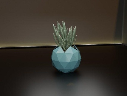 isosphere Panela flor plantador folha geométrico cacto suculento plantar crescimento vaso decoração deco escrivaninha moderno envasado casa 3d print model - Mito3D