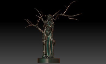 idunn estátua of mulher segurando cesta estatueta viking deusa asatru nórdico arte esculturas 3d print model - Mito3D