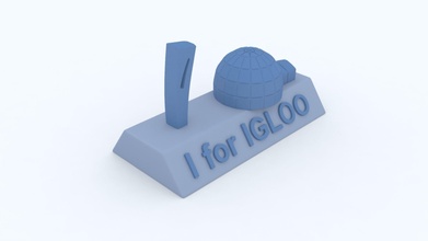 i iglú modelo 3d imprimible educativo educación niños juguete tecnología figura negocio alfabético hazme idea juegos juguetes 3d print model - Mito3D