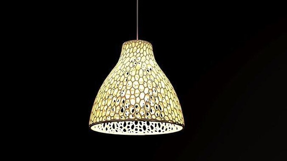 Ikea lampe mélodie voronoi conception table manger chambre lumière intérieur cuisine maison décor 3d print model - Mito3D