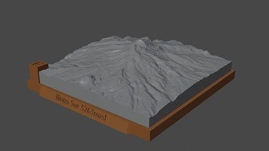 tu año sur montaña paisaje volcán terreno ambiente naturaleza fotogrametría elevación dem Ciencias 3d print model - Mito3D