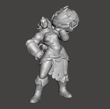 illaoi 3d modèle femme portant balle ligue of légendes sauvage crevasse lol jeux jouets 3d print model - Mito3D