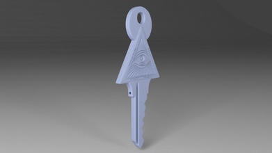illuminati key 3d model jewel jewelry silver printable pendant pendants titanium eye piramid sterling games toys 3d print model - Mito3D
