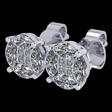 la ilusión de los aretes configuración casi 2 quilates mirada joyería arete el diamante marquesa princesa lujo forma boda compromiso grande premium carat ronda fabuloso 3d print model - Mito3D