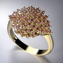 ilusão anel ouro de prata jóias diamante printable jóia o engajamento casamento gem sterling branco da forma platina moda beleza engagem brilhantes anéis 3d print model - Mito3D
