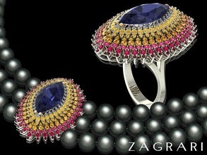 illusion ring ii jewelry necklace design luxury gem precious gold brilliant jewel diamond modern fashion beauty rings 3d print model - Mito3D