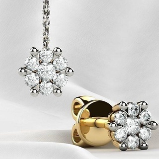 illusion setting stud gold earrings rhino jewel gem 3dprint printable wedding engagement diamond brilliant sapphire emerald citrine rhodium marriage fashion plating halo jewelry 3d print model - Mito3D