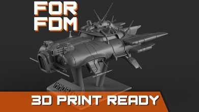 immortale volare macchina fdm stampanti vichle steampunk alta qualità miniature veicoli 3d 3dprint spazio futuro marte navicella spaziale buona migliore giochi giocattoli sci 3d print model - Mito3D